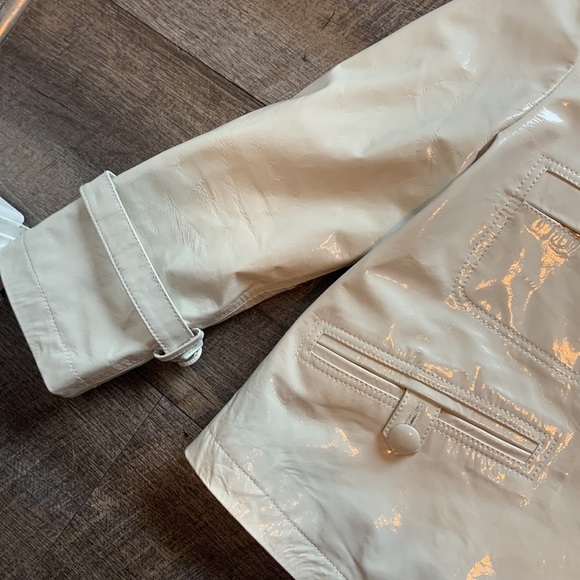 Vintage J'Envie Cream Patent Leather Moto Jacket - Picture 6 of 16